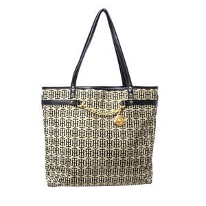 Tommy Hilfiger Black and Beige Logo Print Bag